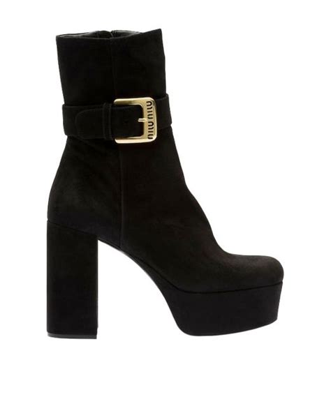 miu miu suede|Black Suede Booties .